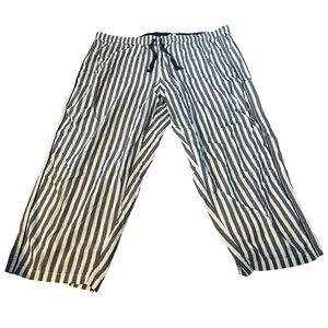 Y2K Victoria Secret PJ Loungewear Cropped Capris Breathable w/ Stripes Size XL